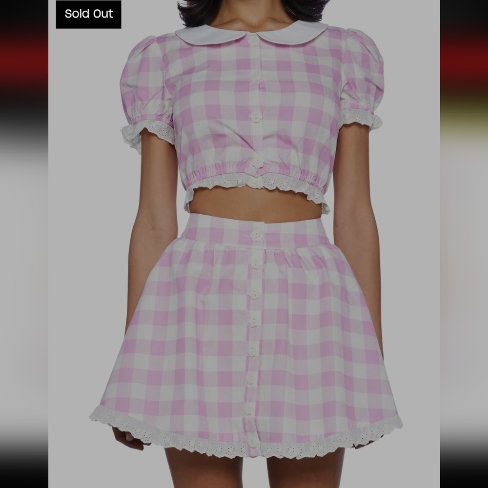 Dolls Kill Smore Sweetness Gingham Blouse - Picture 6 of 12